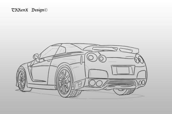 Nissan GTR r35 vector
