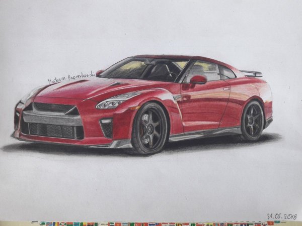 Nissan GTR r35 drawing