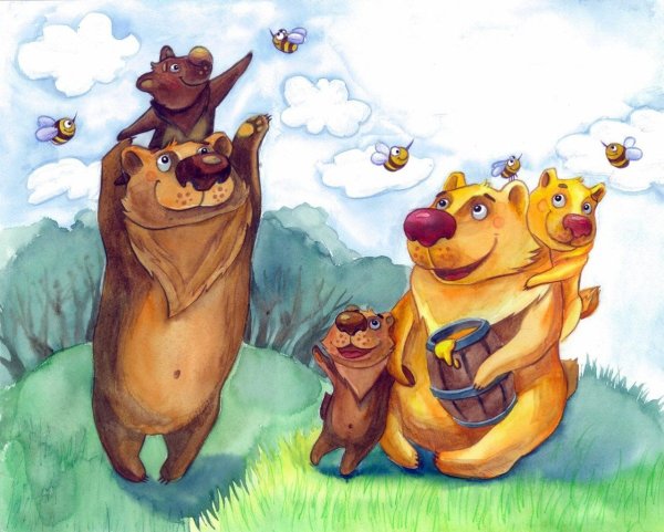 Рисованные медведи прикольные