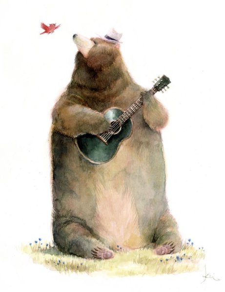 Смешной медведь рисунок