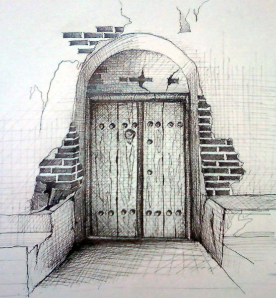 Дверь карандашом