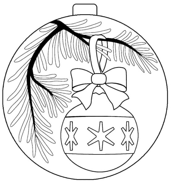 Новогодние шары раскраска