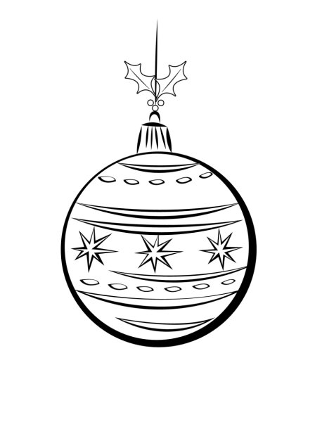 Новогодний шар раскраска