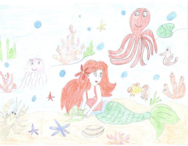 Рисование по сказке Русалочка