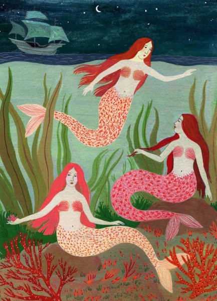 Русалка иллюстрация