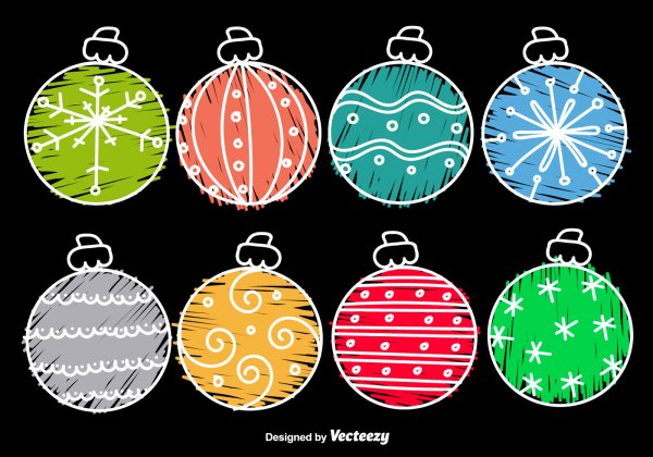 Новогодний шарик рисунок