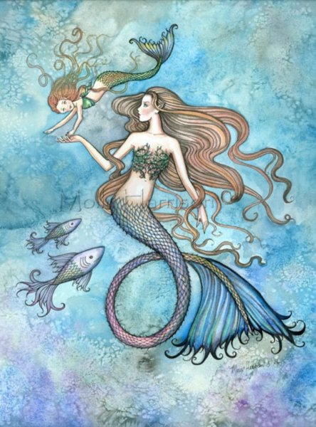 Русалка с морским коньком