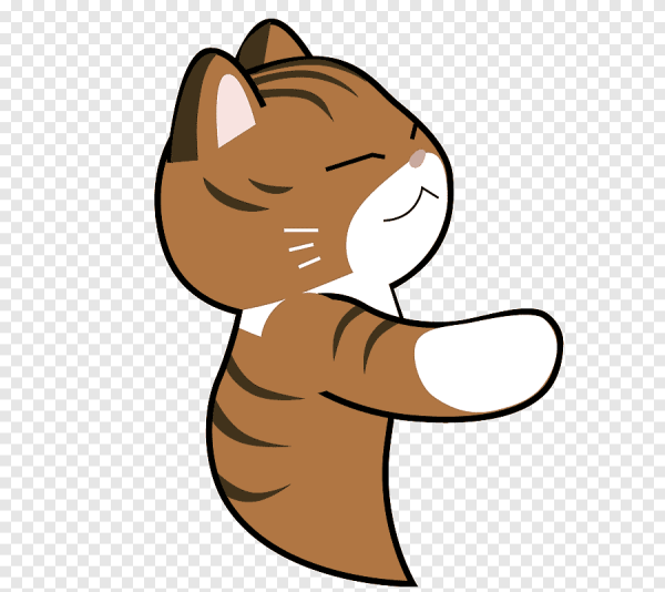 Стикер котики обнимаются