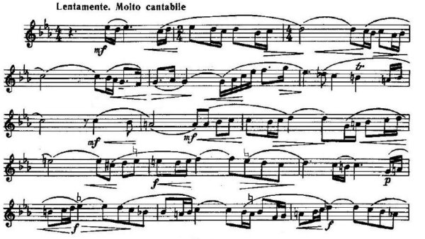 Рисунок к вокализу Рахманинова