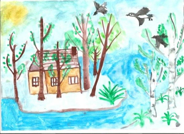 Весна рисунок для детей