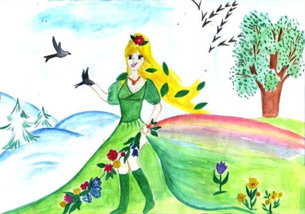 Праздник весны рисунок
