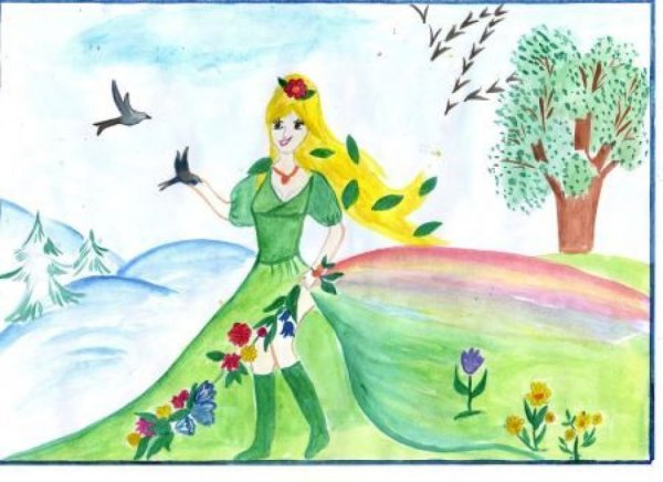 Рисунок на тему Весна на конкурс