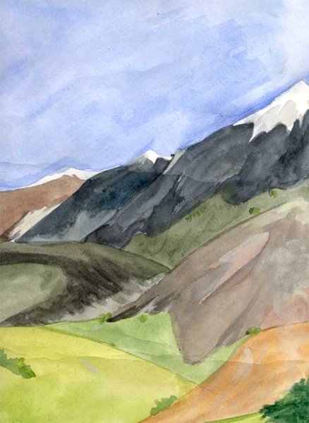 Горные вершины Лермонтов иллюстрация