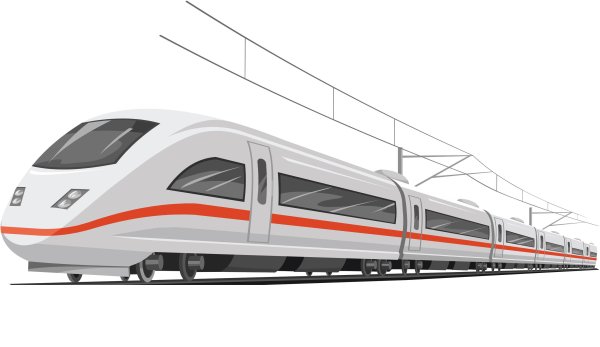 Скоростной поезд сбоку вектор