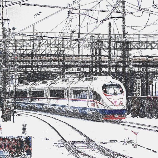 Поезда карандашом современные