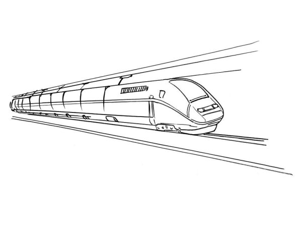 Сапсан поезд разукрашка