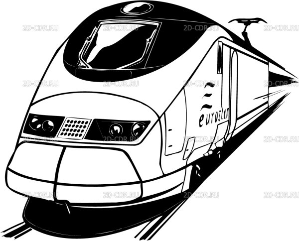 Раскраска поезд Ласточка