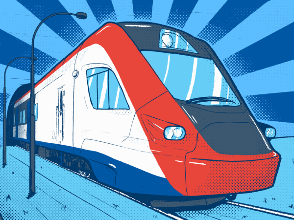 Электричка иллюстрация