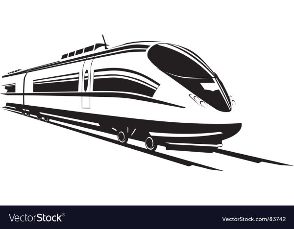 Скоростной поезд сбоку вектор