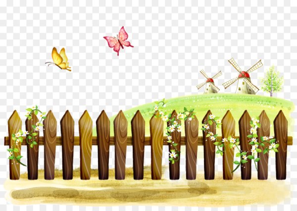 Полянка с заборчиком