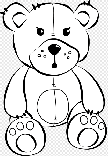 Шаблон мишка для аппликации