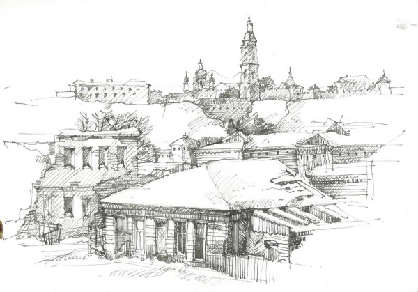 Тобольский Кремль рисование