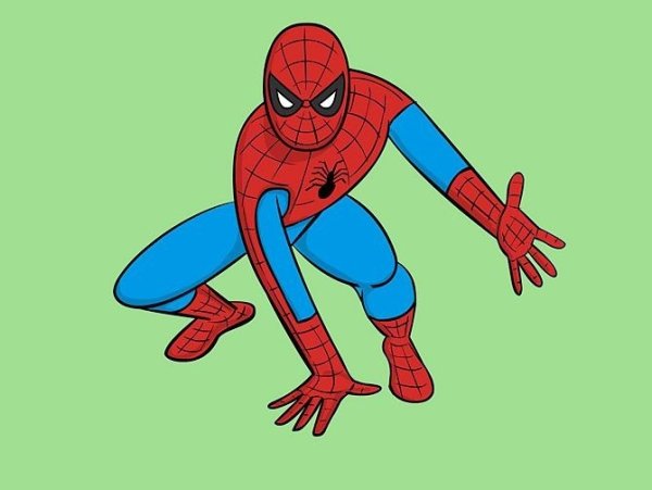 Рисунок Питера Паркера человек паук 2002