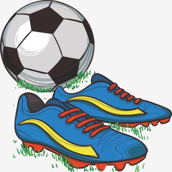 Футбольный мяч и бутсы вектор