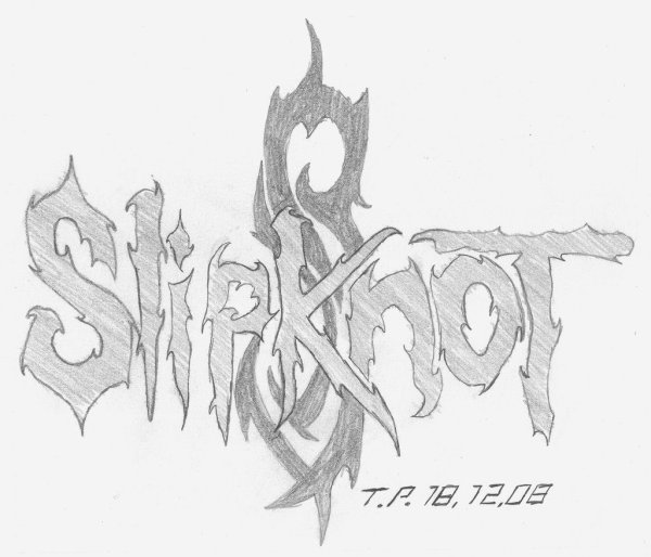 Slipknot рисунок карандашом