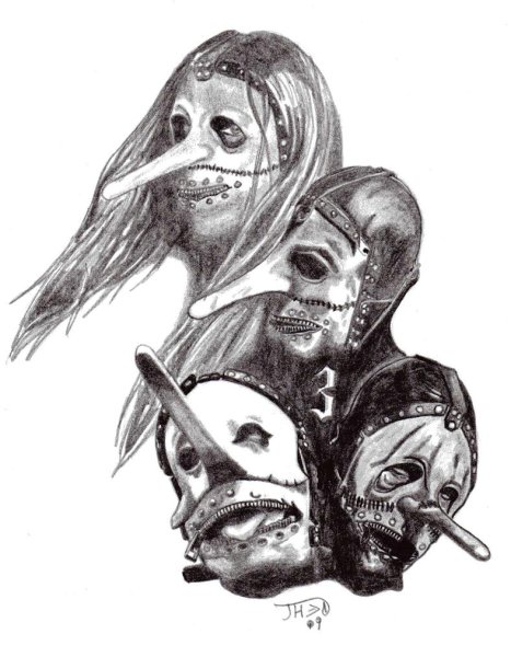 Маски слипкнот рисунки