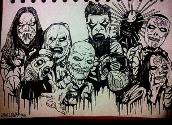 Раскраска группы слипкнот