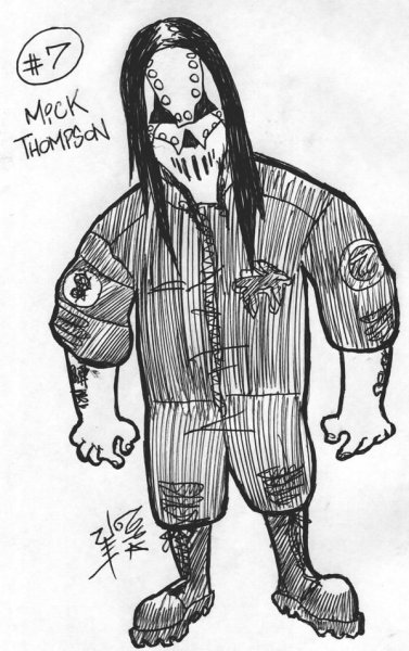 Тату эскиз маски слипкнот