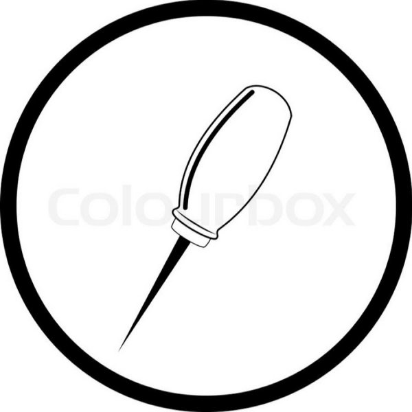 Шило черно белый