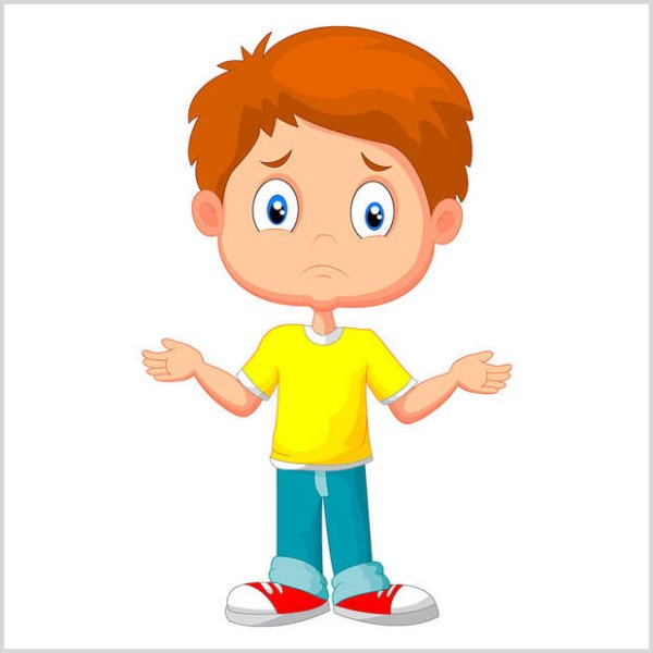 Удивленный мальчик мультяшный