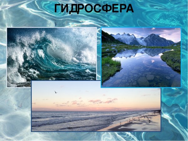 Воды гидросферы