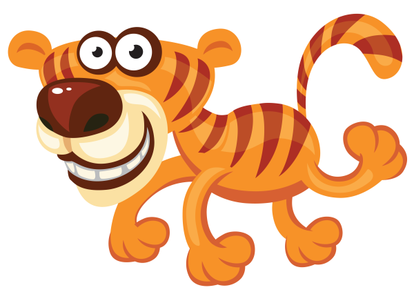 Смешные тигры мультяшные