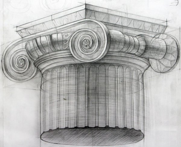 Гипсовая Капитель ионическая