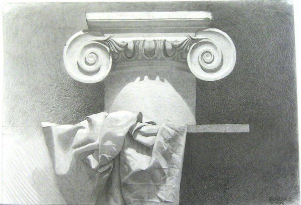 Капитель Ионического ордера гипс