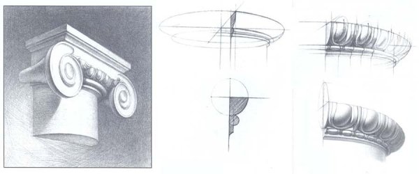 Ионическая Капитель построение