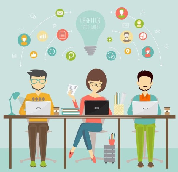 Работник инфографика