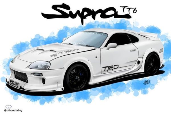 Тойота Супра вектор