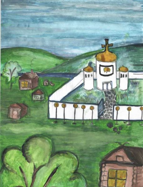 Детские рисунки города