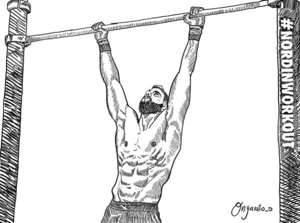 Нарисовать человека на турнике