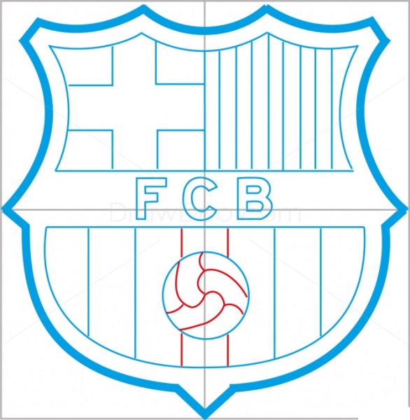Нарисовать футбольный клуб Барселона