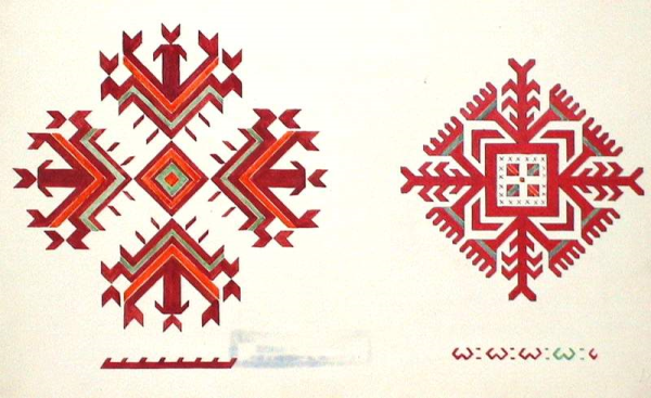 Чувашский узор "Древо рода, жизни, мудрости"