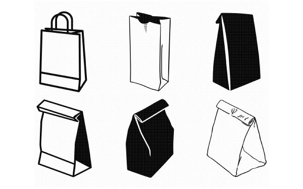 Бумажный пакет рисунок