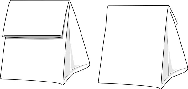 Бумажный пакет нарисованный