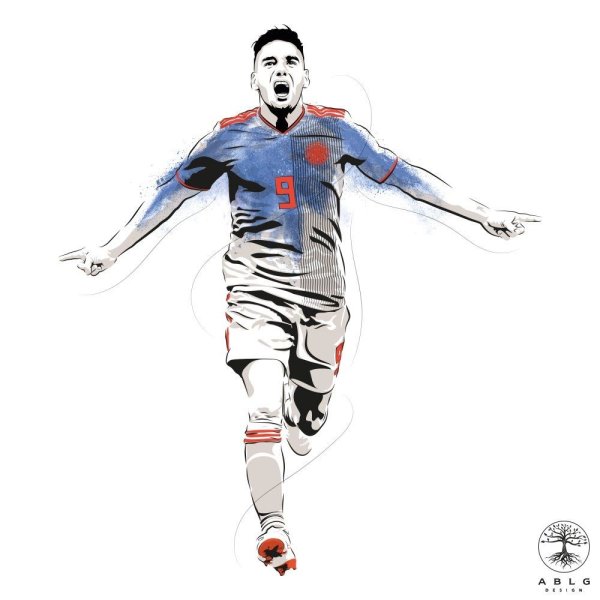 Нарисованный футболист ФИФА