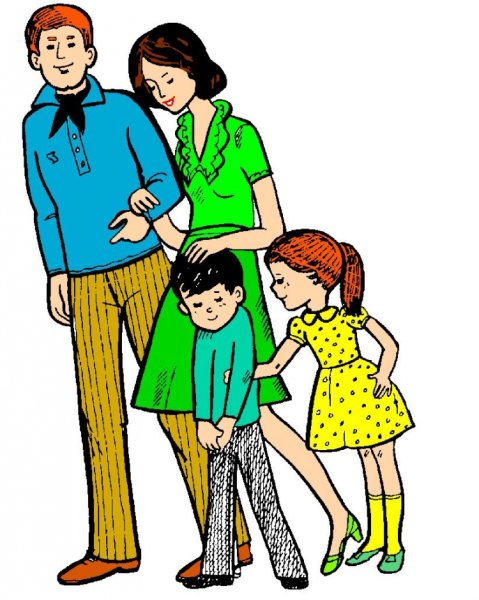 Иллюстрации с изображением семьи