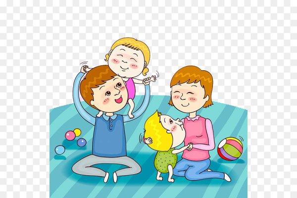 Мультяшные изображения детей и родителей